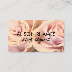 Tarjeta De Visita pétalos de rosa rosa pálido elegantes personalizad