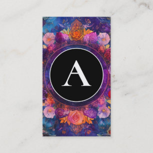 Tarjeta De Visita Pétalos vivos Diseño de mandala floral
