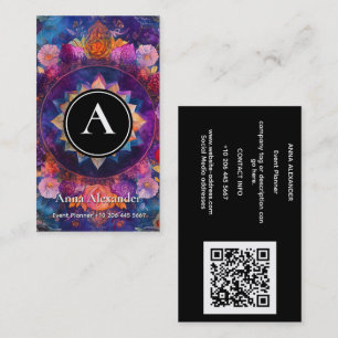 Tarjeta De Visita Pétalos vivos Diseño de mandala floral