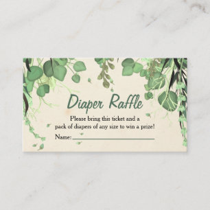 Tarjeta De Visita Peter Pan Neverland Diaper Raffle Insert