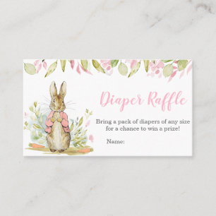 Tarjeta De Visita Peter Rabbit Baby Shower Diaper Raffle