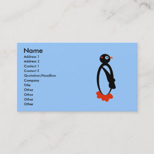 Tarjeta De Visita peteypenguinsmall, nombre, dirección 1, direcció