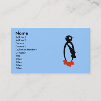 Tarjeta De Visita peteypenguinsmall, nombre, dirección 1, dirección