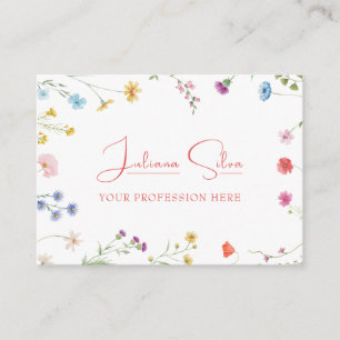 Tarjeta De Visita Petite Floral Patteada con QR