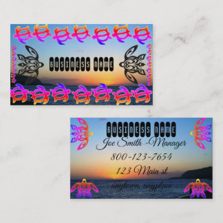 Tarjeta De Visita petroglifos de tortuga personalizable