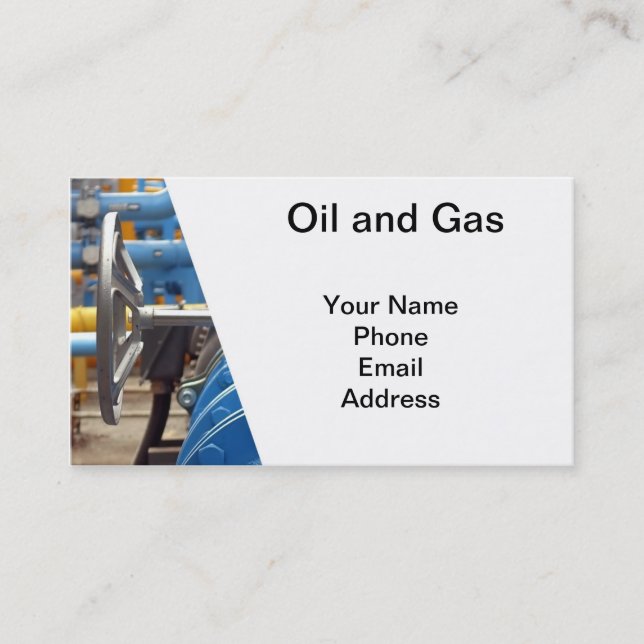 Tarjeta De Visita Petróleo y gas (Anverso)