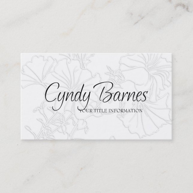 Tarjeta de visita Petunias con sombras (Anverso)