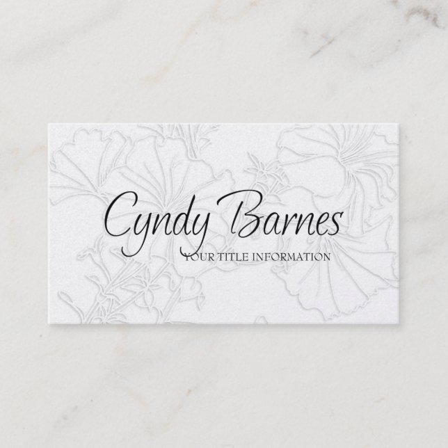 Tarjeta de visita Petunias con sombras (Anverso)