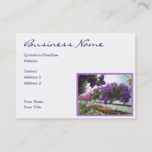 Tarjeta De Visita Petunias de la púrpura de la verbena de la lavand