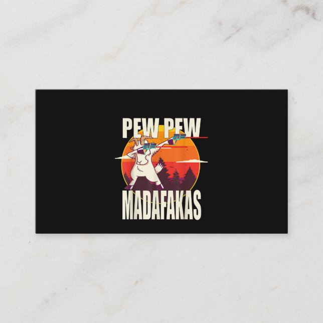 Tarjeta De Visita Pew Pew Madafakas (Anverso)