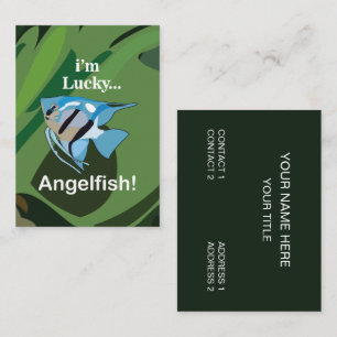 Tarjeta De Visita Pez ángel de agua dulce Acuarista afortunado Pesca