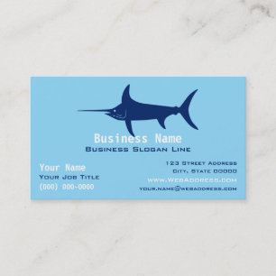 Tarjeta De Visita Pez Espada Personalizado / Pesca Deportiva en Alta