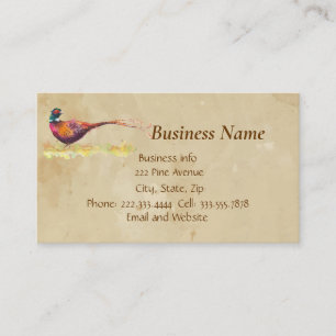 Tarjeta De Visita Pheasant, Bird, Nature, Environment, Business Card