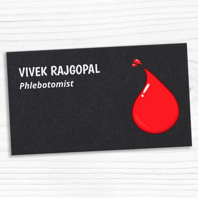 Tarjeta De Visita Phlebotomist Premium (Phlebotomist Visiting Cards)