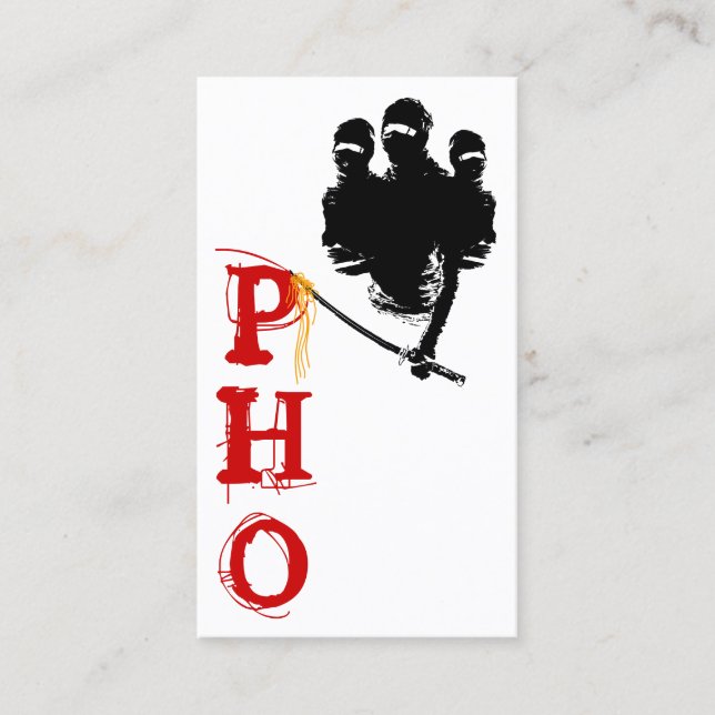Tarjeta De Visita PHO: fideos ninja (Anverso)