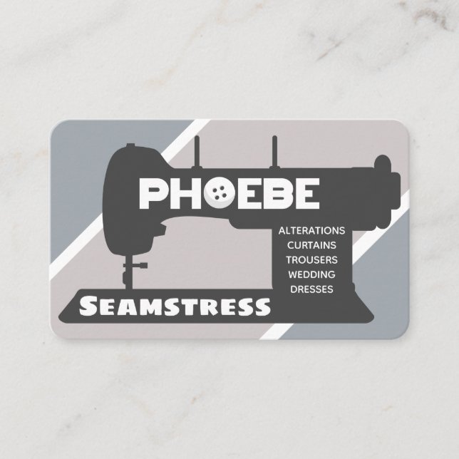 Tarjeta de visita Phoebe Seamstress (Anverso)