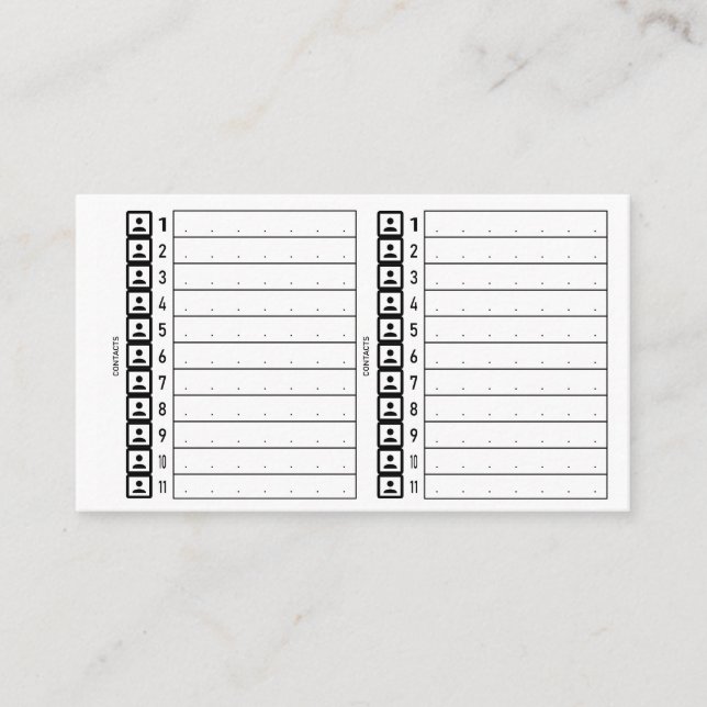 Tarjeta De Visita phones card (Anverso)