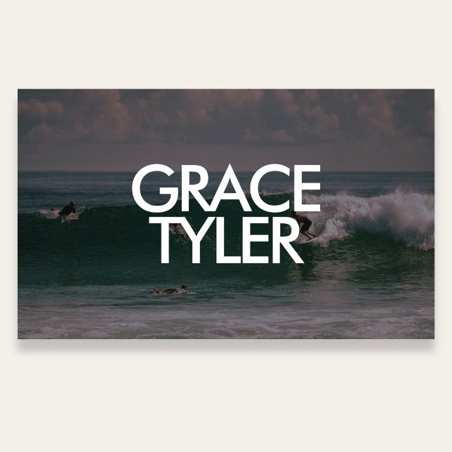 Tarjeta De Visita Photo Bold Modern QR Code White Business Card (Subido por el creador)