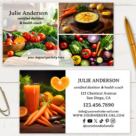 Tarjeta De Visita Photo Dietitian Nutritionist Health Coach