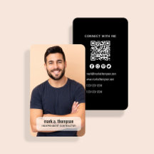Photo QR Code Modern Connect With Me Business
