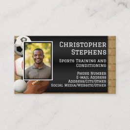 Tarjeta De Visita Photo QR Code Sports Personal Trainer Coach