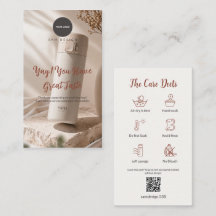 Photo Tumbler Care Card Thank You Insert QR Code