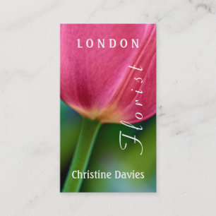 Tarjeta De Visita Photograhy macro del tulipán púrpura, florista