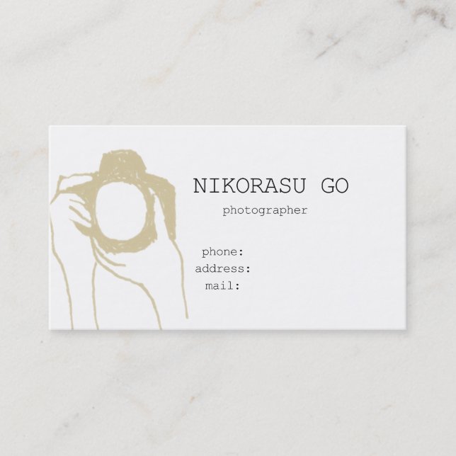 Tarjeta De Visita photographer (Anverso)