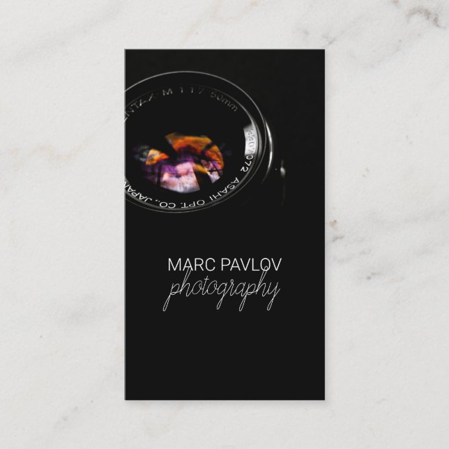 Tarjeta De Visita Photographer Business Card (Anverso)