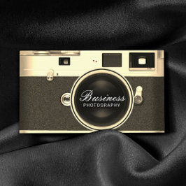 Tarjeta De Visita Photographer Classic Gold Camera Photography