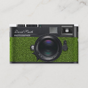 Tarjeta De Visita Photographer light green Camera Business card