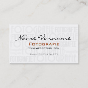 Tarjeta De Visita Photography