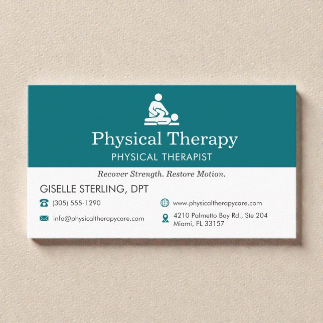 Tarjeta De Visita Physical Therapist PT Doctor (Subido por el creador)