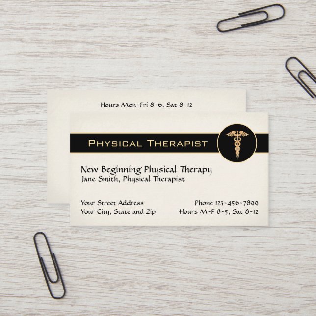 Tarjeta De Visita Physical Therapist Therapy Business Cards (Anverso/Reverso In Situ)
