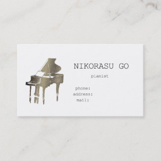 Tarjeta De Visita pianist