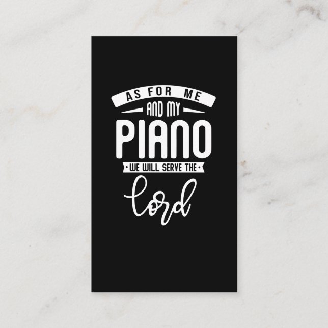 Tarjeta De Visita Pianista Cristiano Música Religiosa Lord Piano Pla (Anverso)