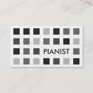 Tarjeta De Visita PIANISTA (cuadrados de la MOD)