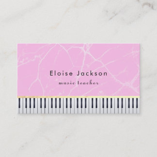 Tarjeta De Visita pianista de mármol rosa