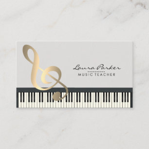 Tarjeta De Visita Pianista del músico del teclado de piano del