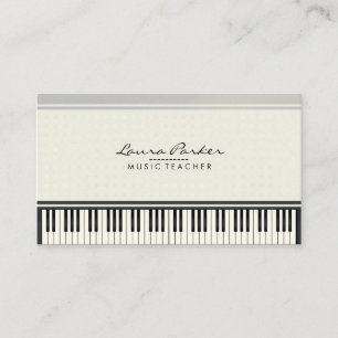 Tarjeta De Visita Pianista del músico del teclado de piano del