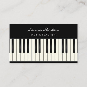 Tarjeta De Visita Pianista del músico del teclado de piano del
