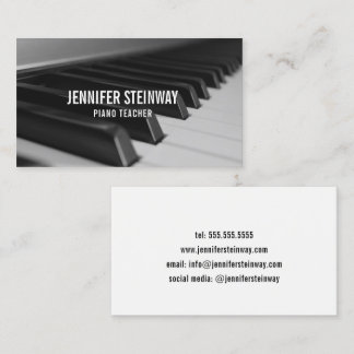 Tarjeta De Visita Pianista del profesor de piano