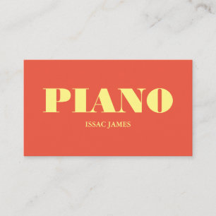 Tarjeta De Visita Pianista elegante, músico profesional