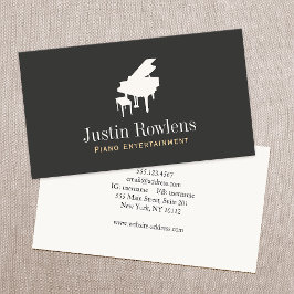 Tarjeta De Visita Pianista Pianista Teacher Grand Piano