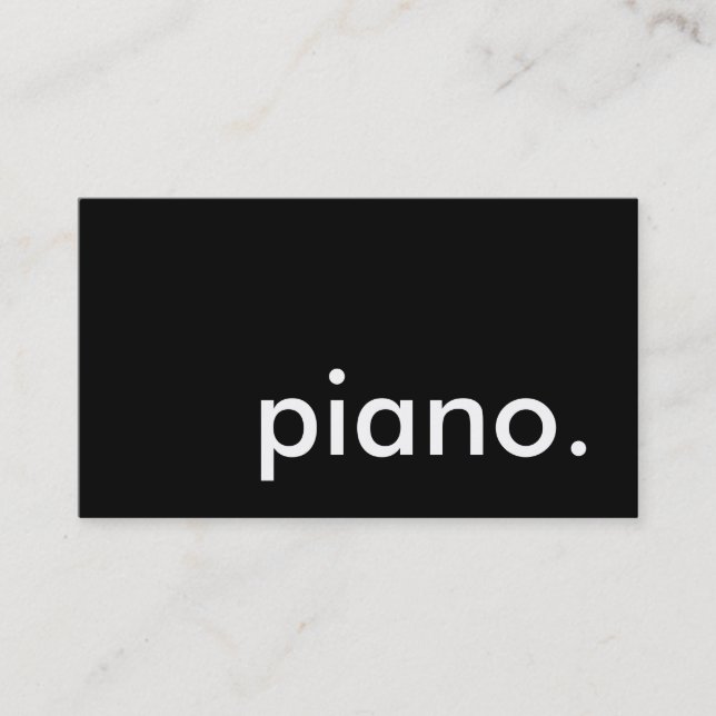 Tarjeta De Visita piano. (Anverso)