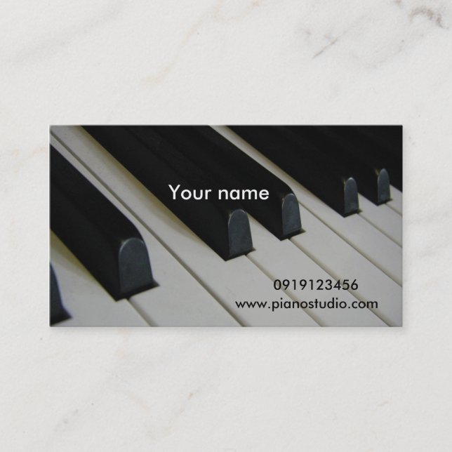 Tarjeta De Visita Piano (Anverso)