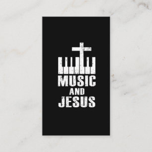 Tarjeta De Visita Piano cristiano pianista religioso jugador de tecl