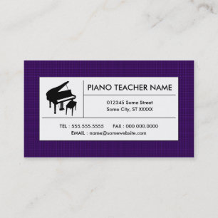 Tarjeta De Visita piano de cola