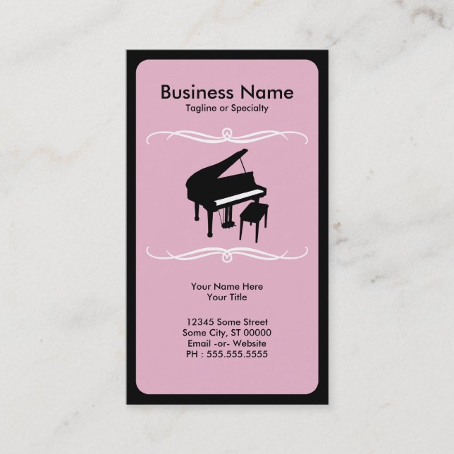 Tarjeta De Visita piano de la MOD (Anverso)