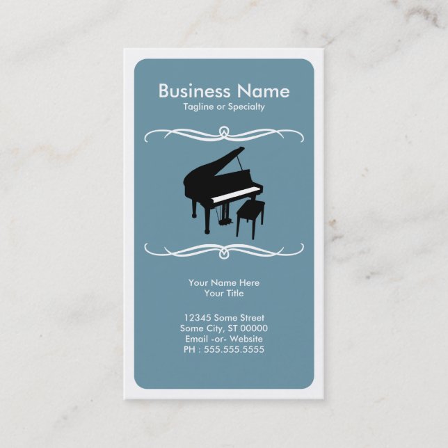 Tarjeta De Visita piano de la MOD (Anverso)